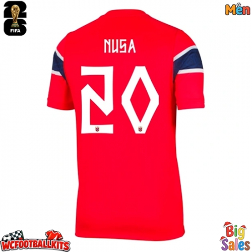 Norway Antonio Nusa #20 Replica Home Stadium Shirt World Cup 2026 Short Sleeve
